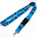 Polyester Lanyard -Screen Print Light Blue 1" X 36"